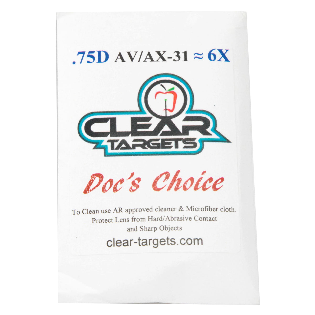 Axcel Clear Targets Doc's Choice Lens 6x Advanced Archery