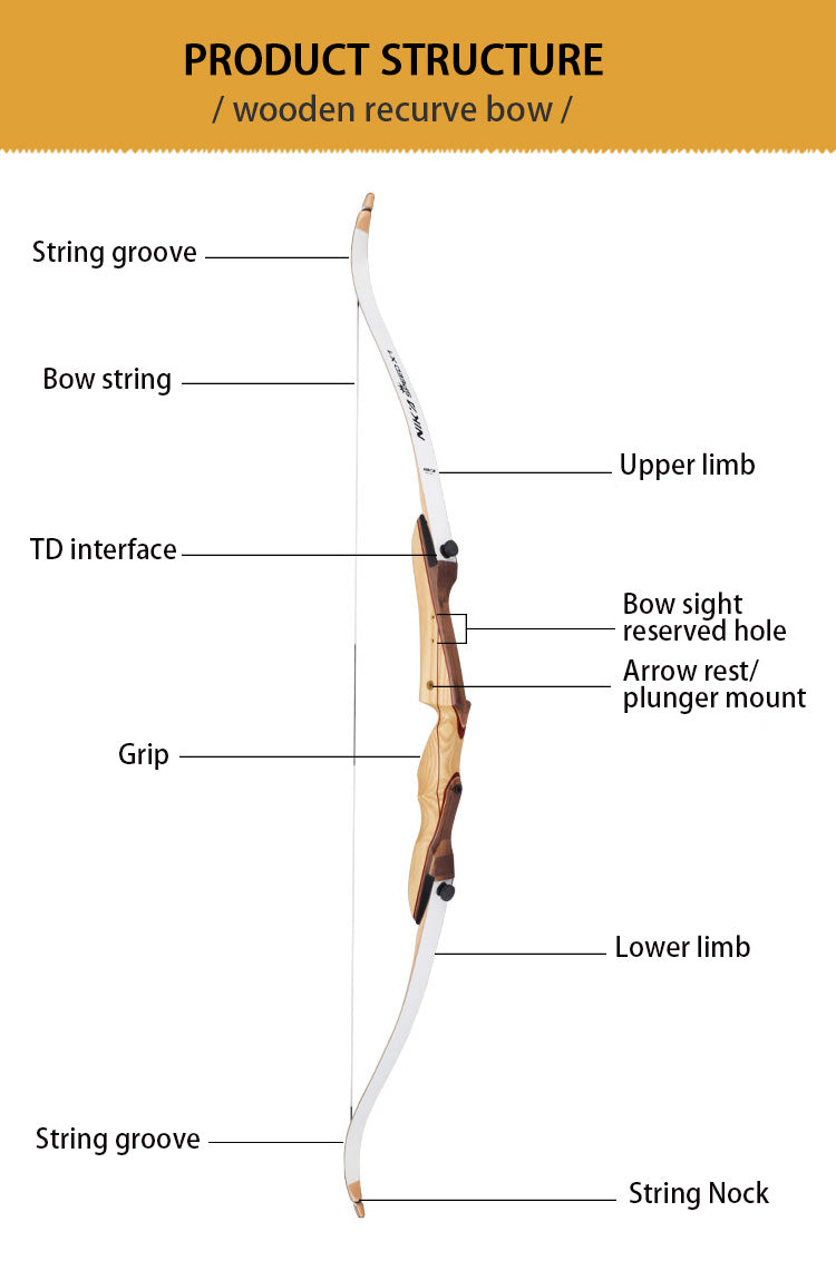 Nika Wooden Recurve Bow 62"
