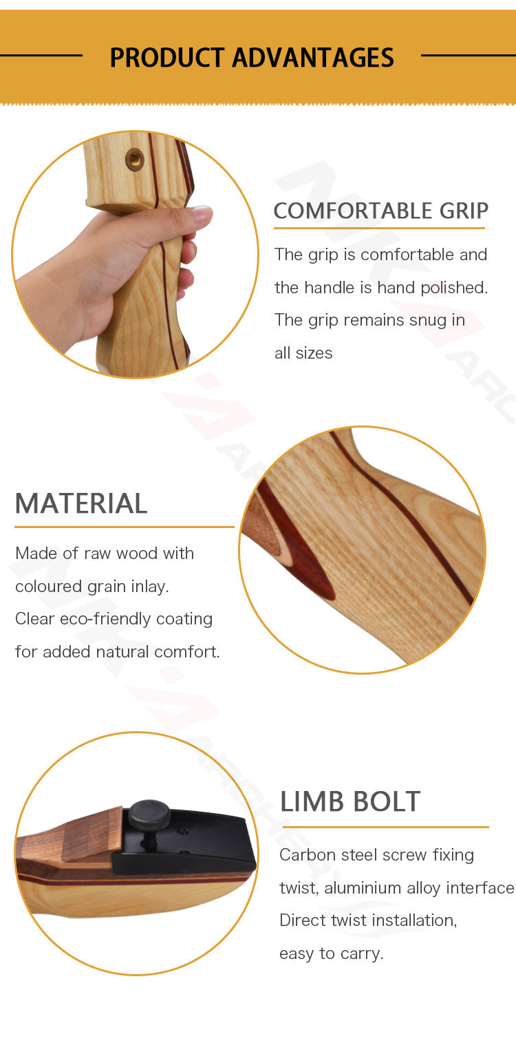 Nika Wooden Recurve Bow 66"