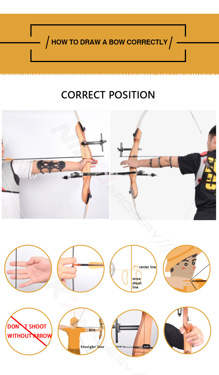 Nika Wooden Recurve Bow 68"