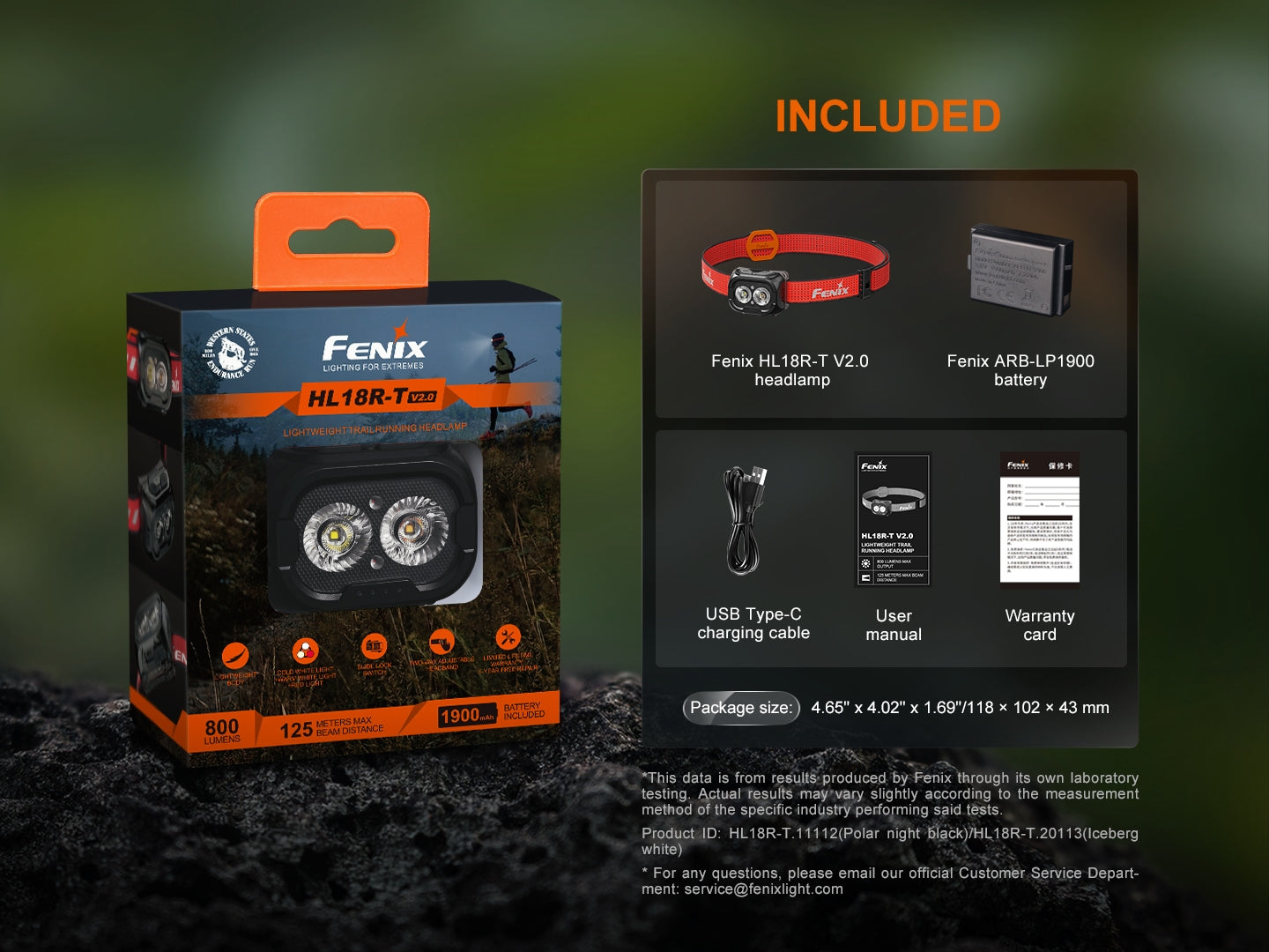Fenix Headlamp HL18R-T v2.0 White