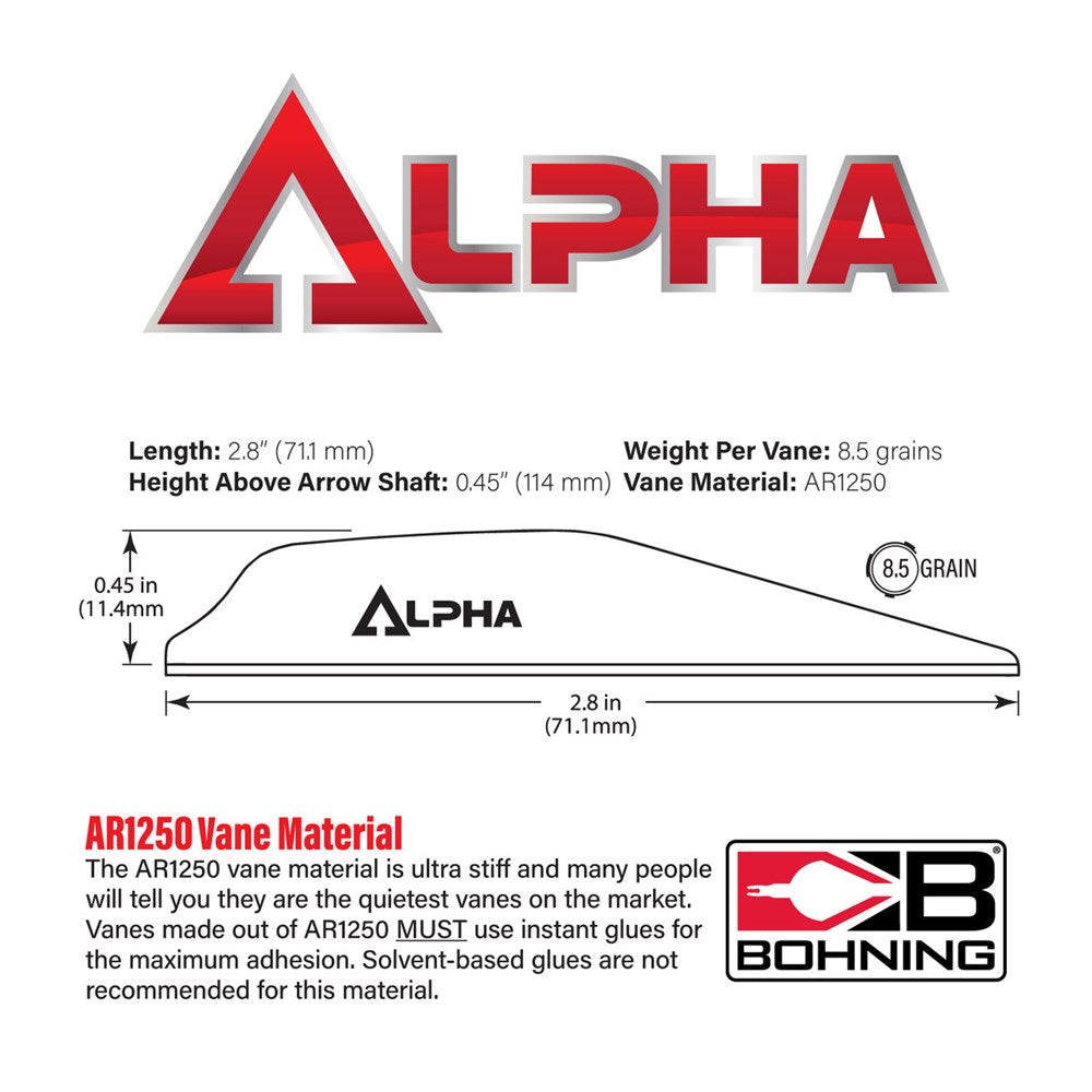 Bohning Alpha AR 1250 Vane 2.8"