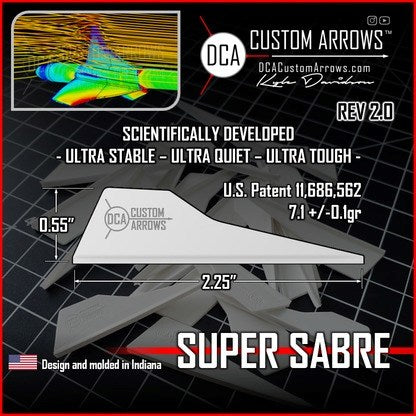 DCA Custom Arrows Rev 2.0 Super Sabre Vanes 2.25"